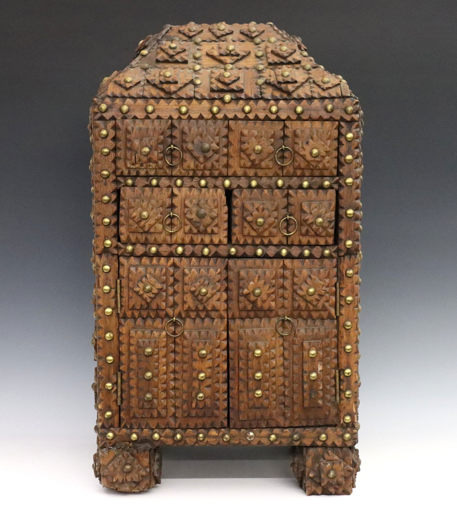 Tramp Art Tabletop Cabinet (1 of 3)