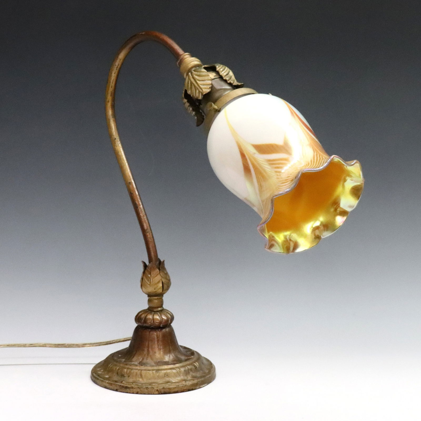 Desk Lamp with Steuben Shade (1 of 4)