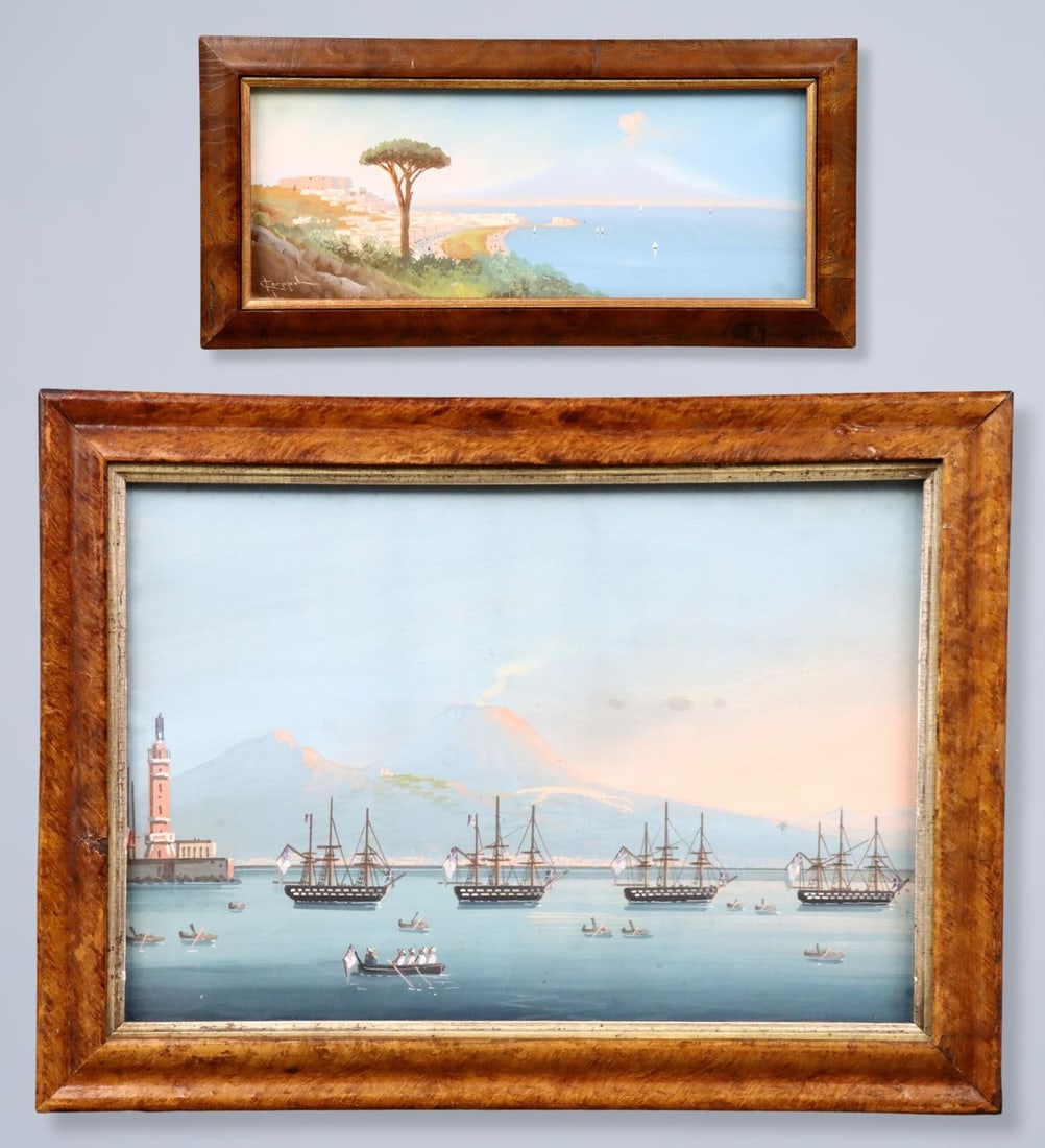 2 Neapolitan Views of Mount Vesuvius (1 of 6)