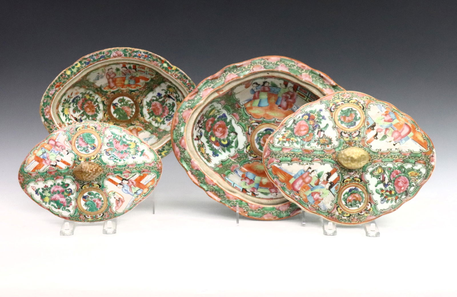 2 Chinese Rose Medallion Covered Dishes (1 of 2)