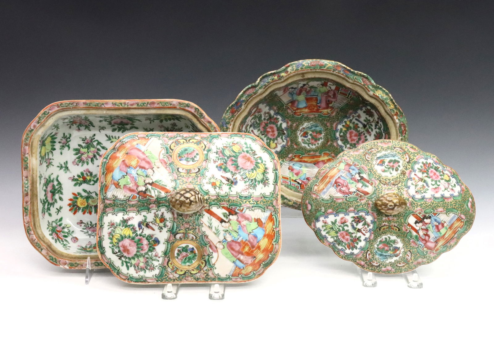 2 Chinese Rose Medallion Covered Dishes (1 of 2)