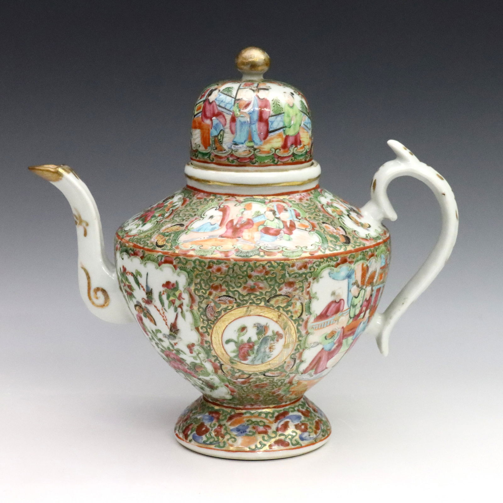 Chinese Rose Medallion Teapot (1 of 3)