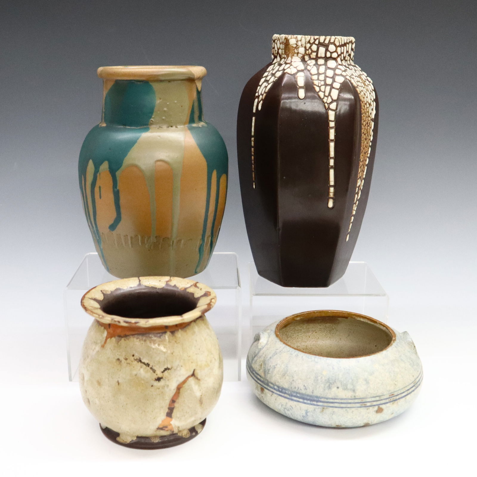 4 pc French Art Pottery (1 of 9)