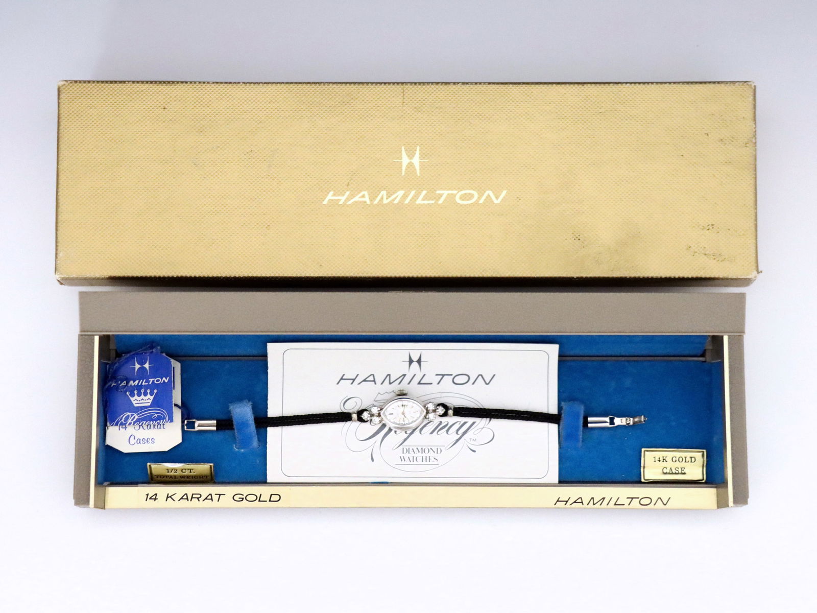 Hamilton 14k & Diamond Ladies Wrist Watch (1 of 4)