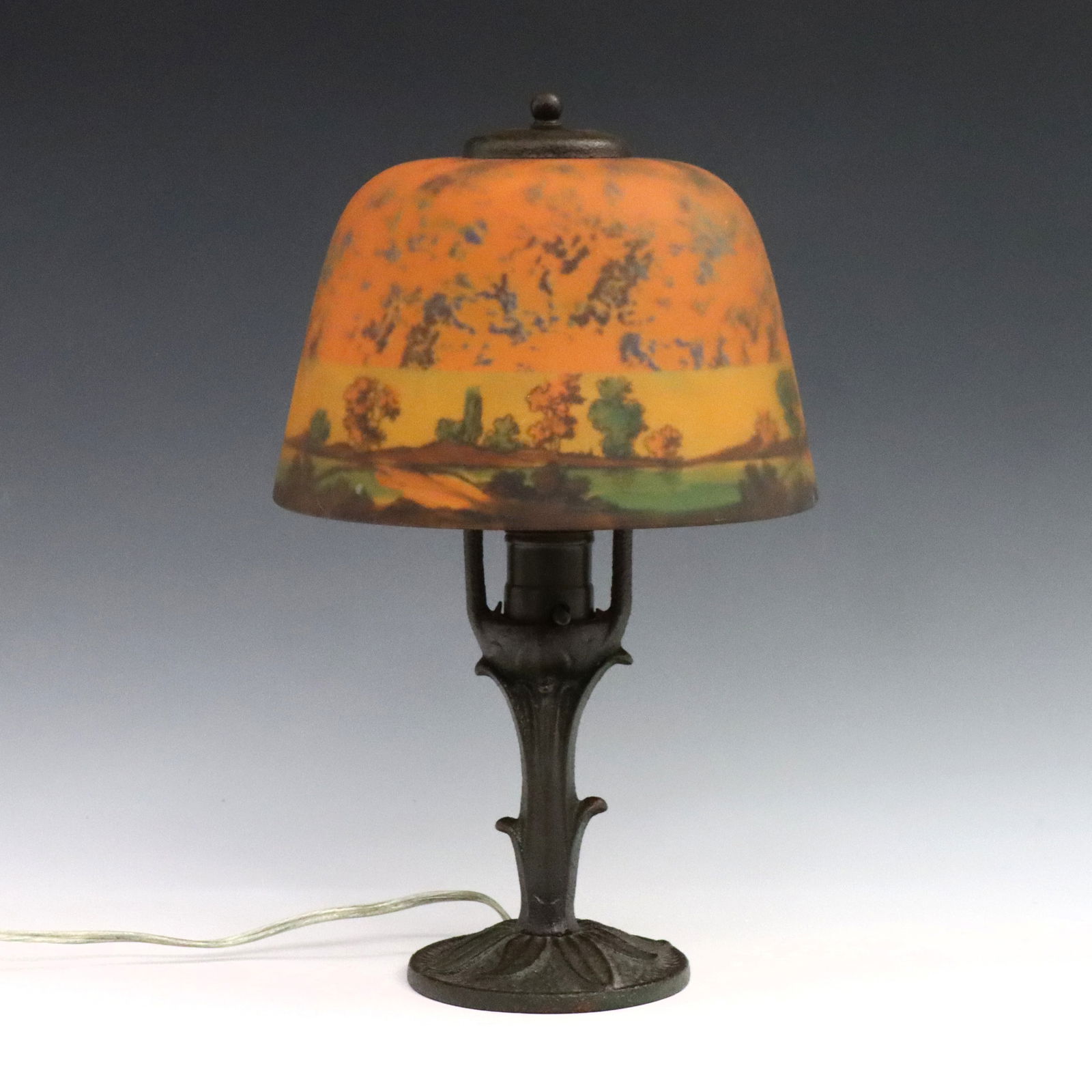 Reverse Painted Boudoir Lamp (1 of 3)