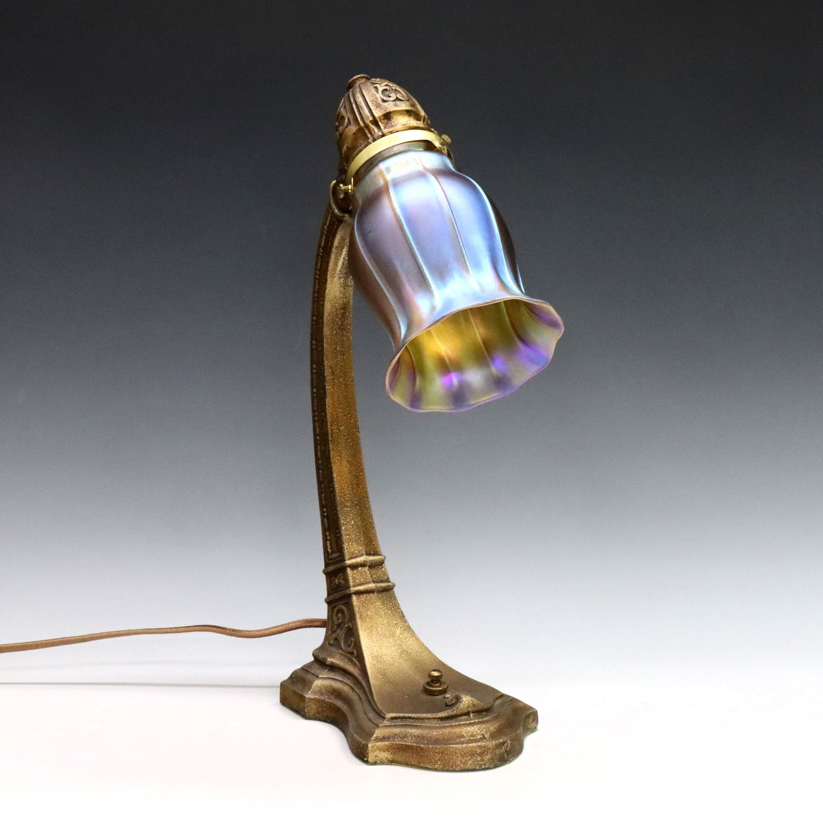 Desk Lamp with Quezal Shade (1 of 5)