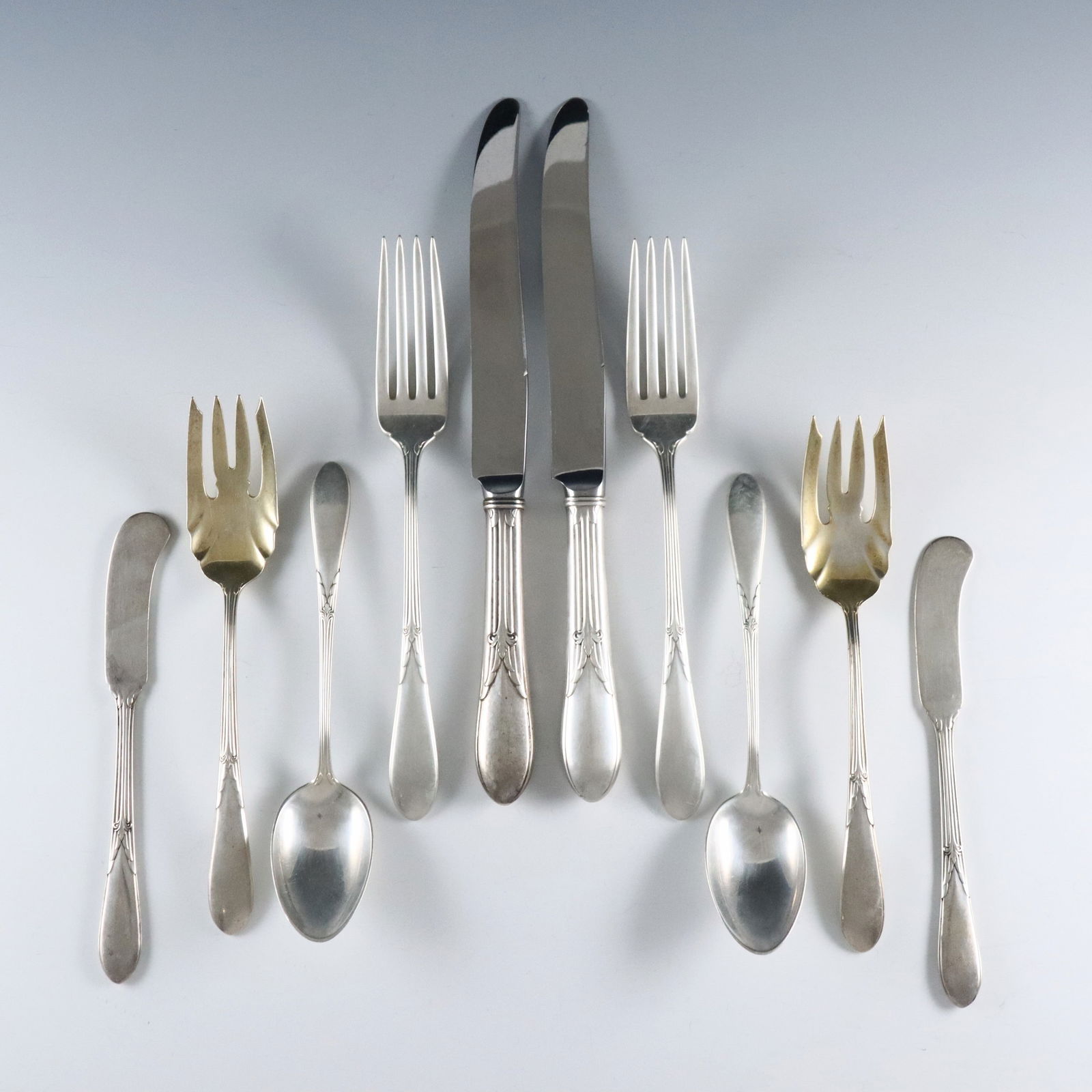 35 pc Gorham Rose Marie Sterling Flatware (1 of 1)
