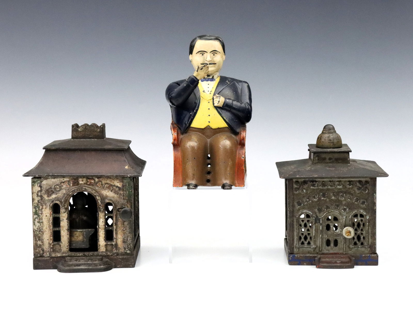 3 J.E. Stevens Mechanical Banks (1 of 8)