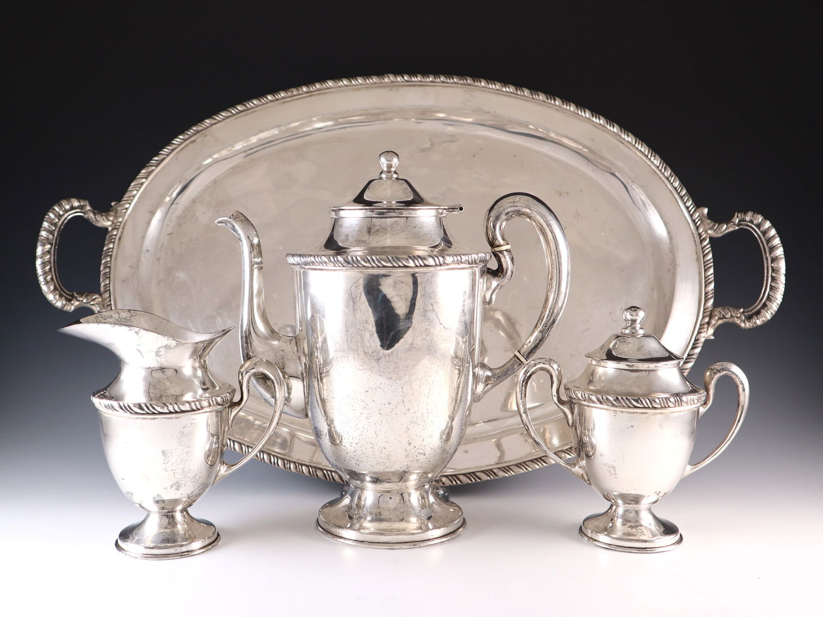 Mexican 4 pc Sterling Tea Set (1 of 4)
