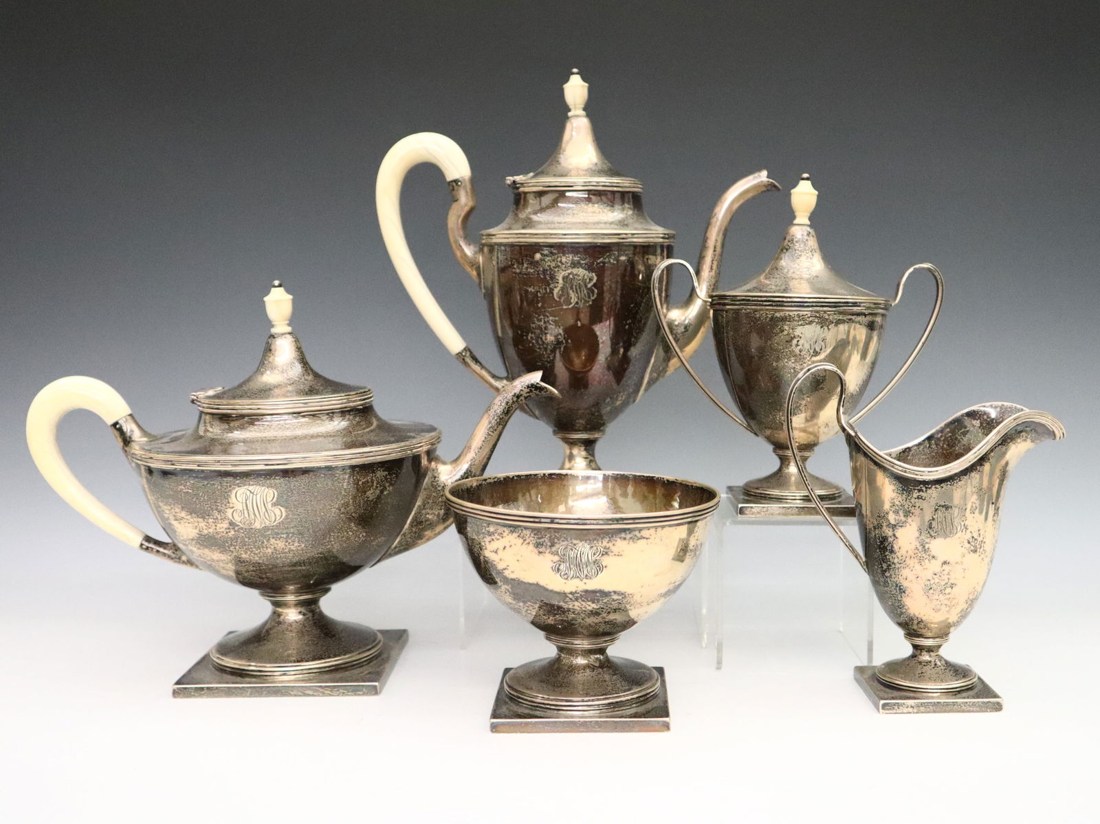 American 5 pc Sterling Tea Set (1 of 2)