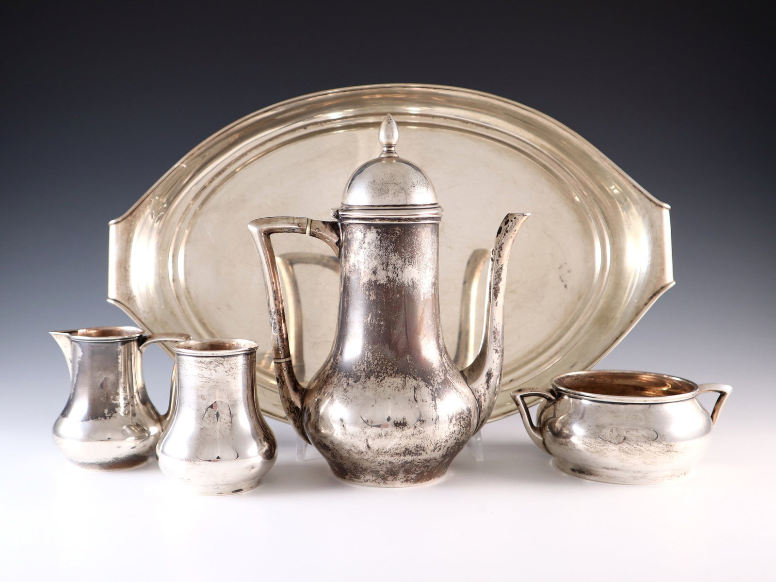 5 pc Dutch Silver Tea Set (1 of 4)