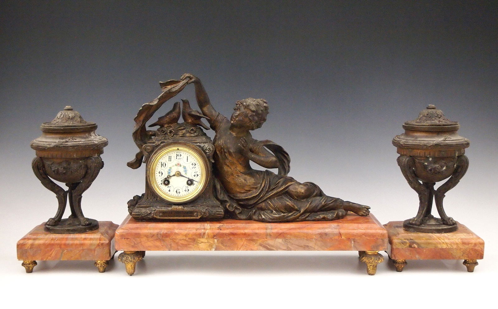 French Mantel Clock Set (1 of 8)