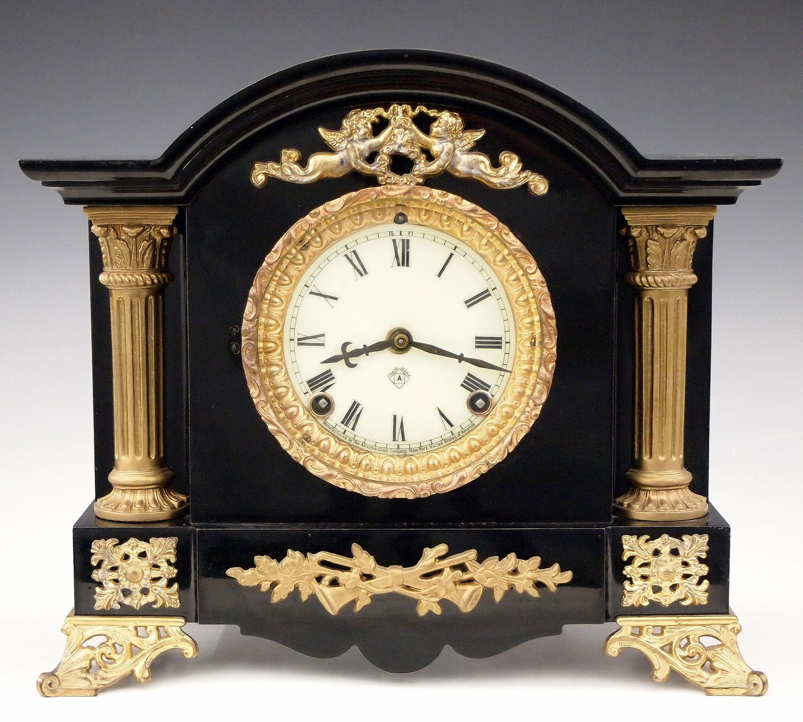 Ansonia Vendome Iron Mantel Clock (1 of 5)