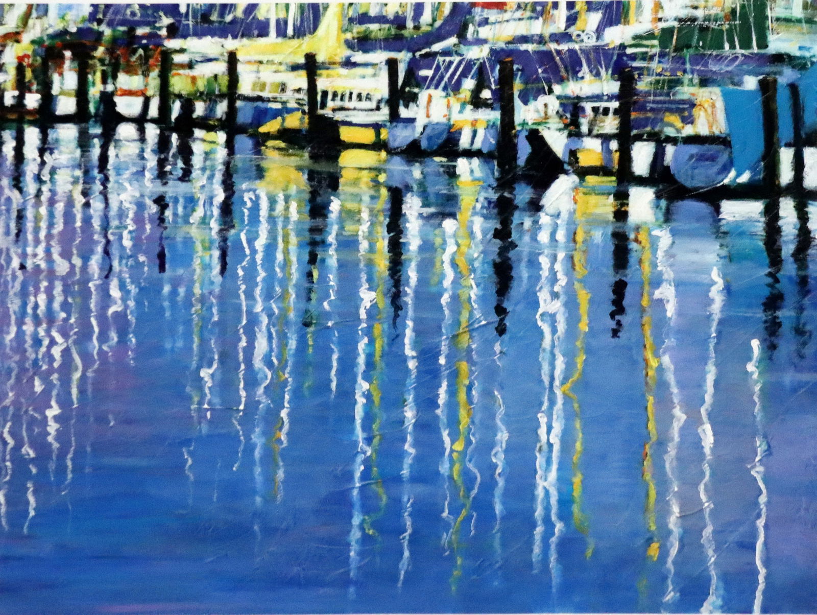 A. Lungo Serigraph Harbor Scene (1 of 3)