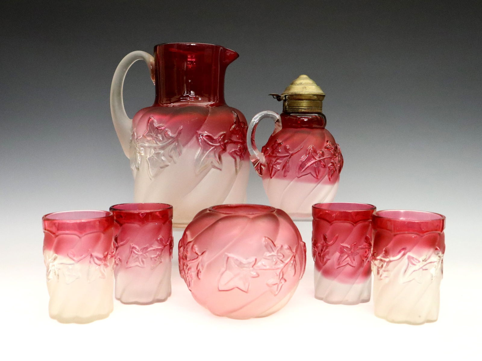7 pc Northwind Royal Ivy Rubina Glass (1 of 3)