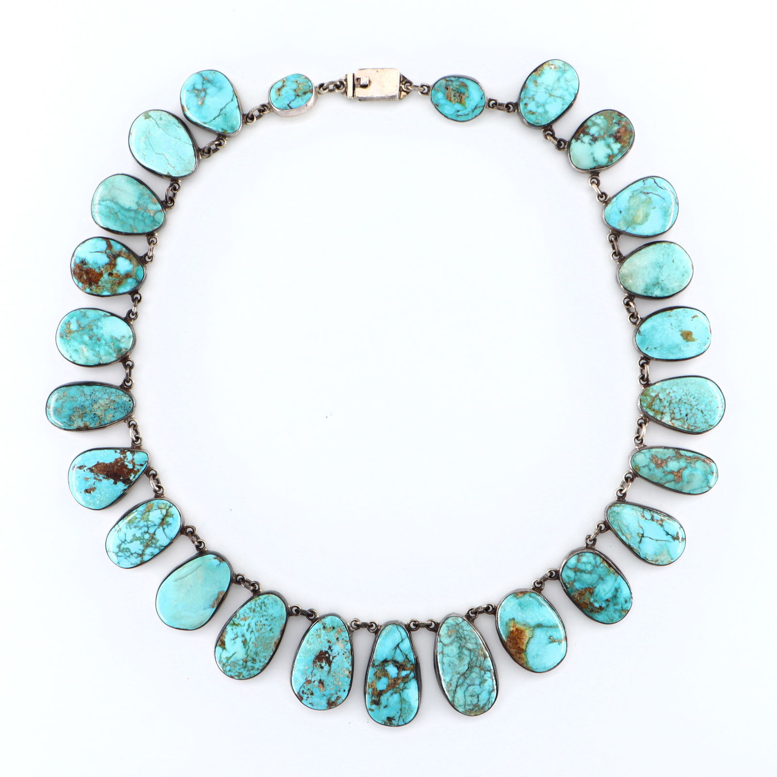 F. Jimenez Mexican Sterling & Turquoise Necklace (1 of 2)