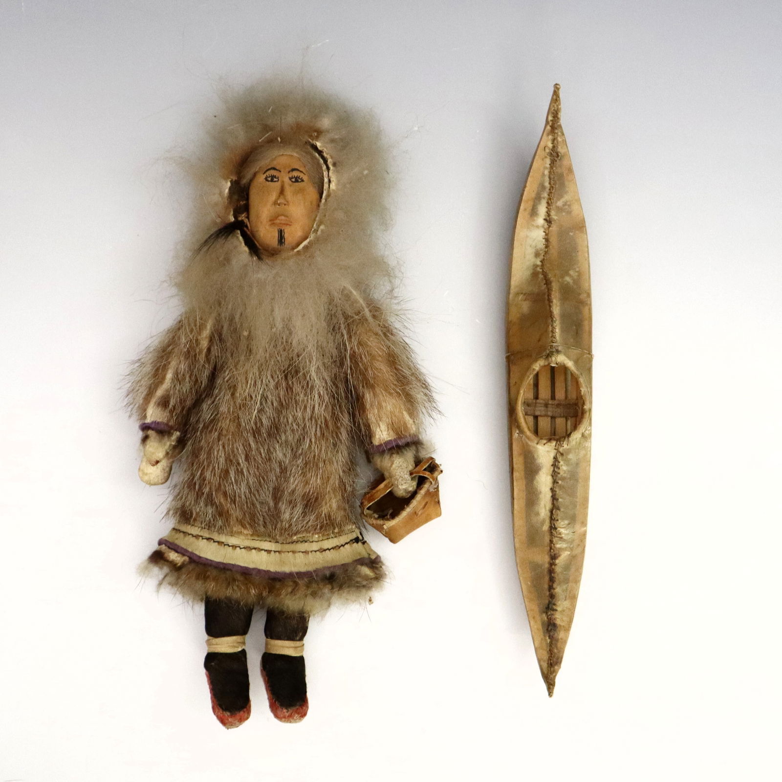 Inuit Yupik Doll & Model Kayak (1 of 3)