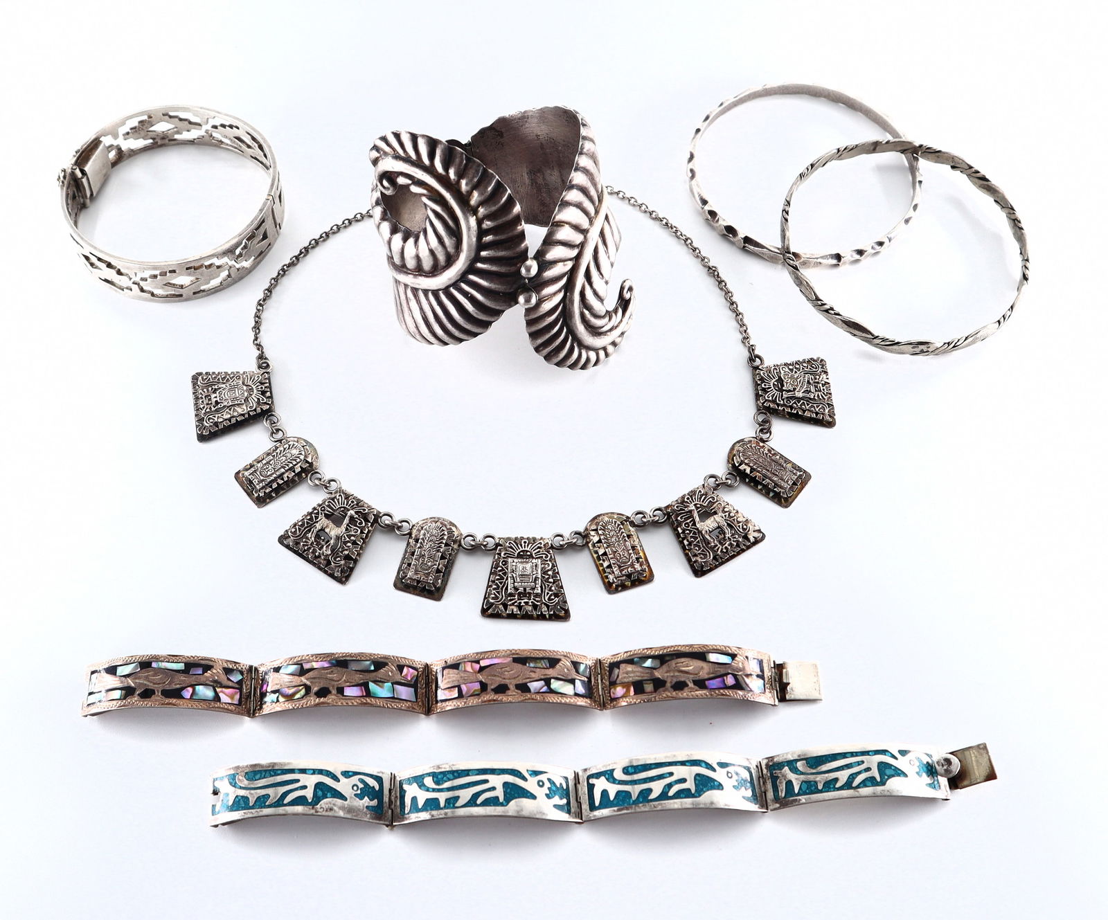 7 pc Mexican Sterling Jewelry (1 of 1)