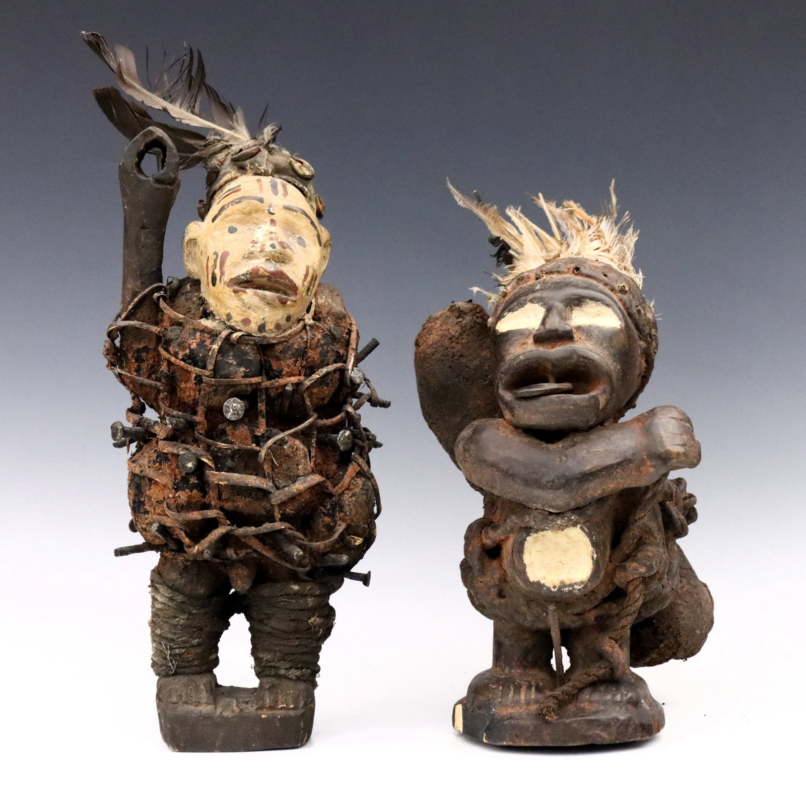 2 Congolese Carved Fetish Figures (1 of 2)