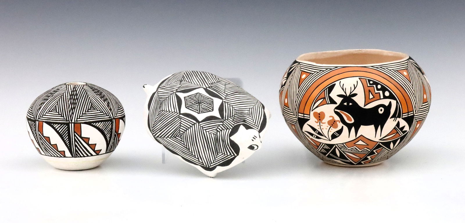 5 African Carved Wooden & Pottery Items (1 of 2)