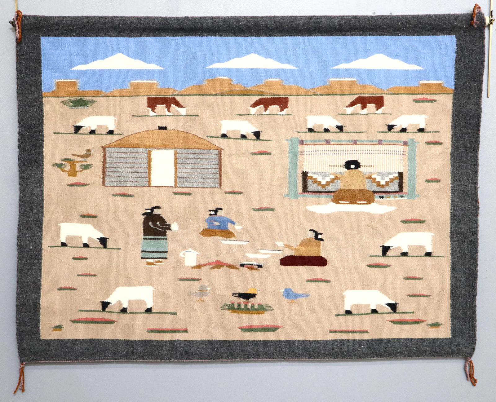 Navajo Pictorial Rug by L. Johns (1 of 8)