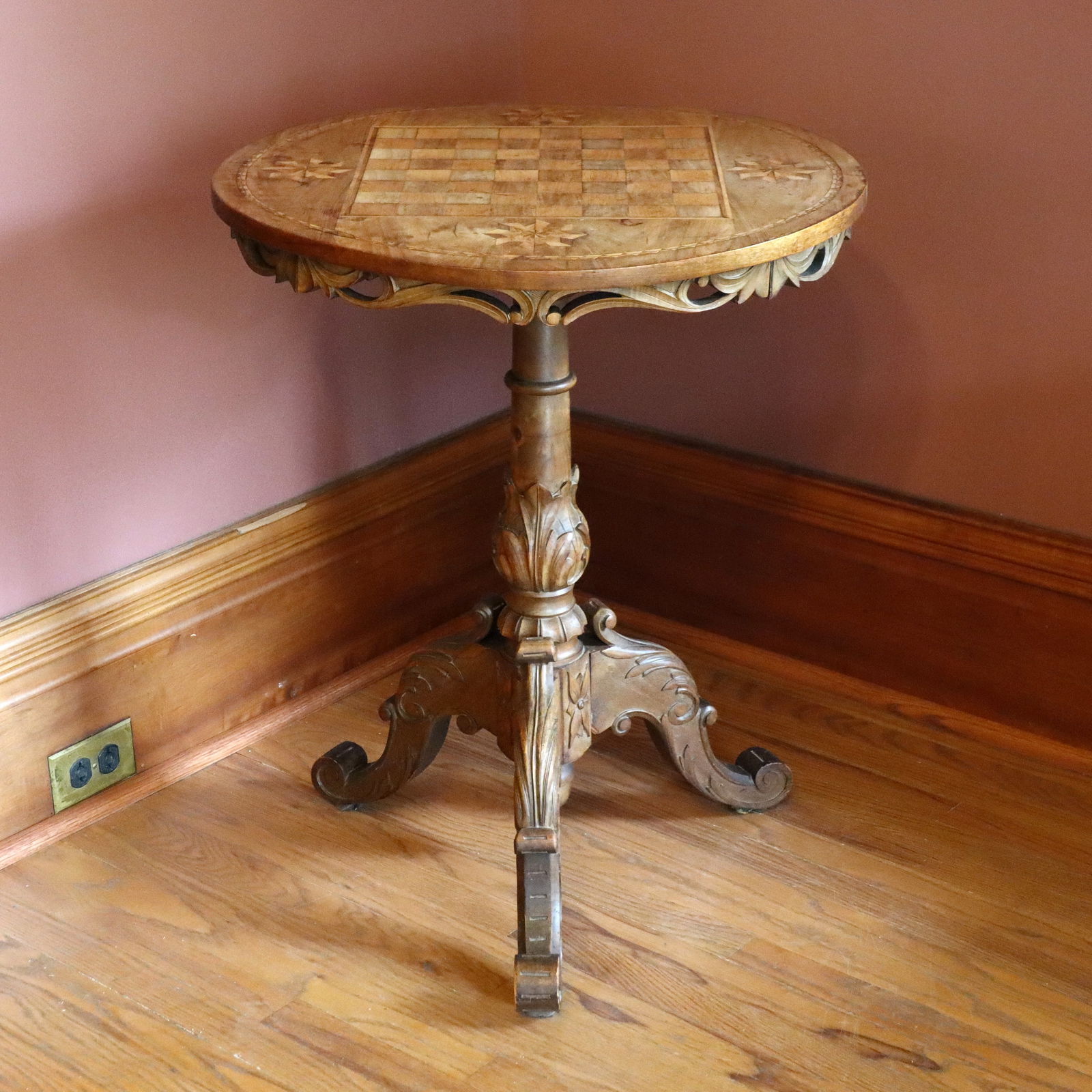 Victorian Inlaid Game Table (1 of 5)