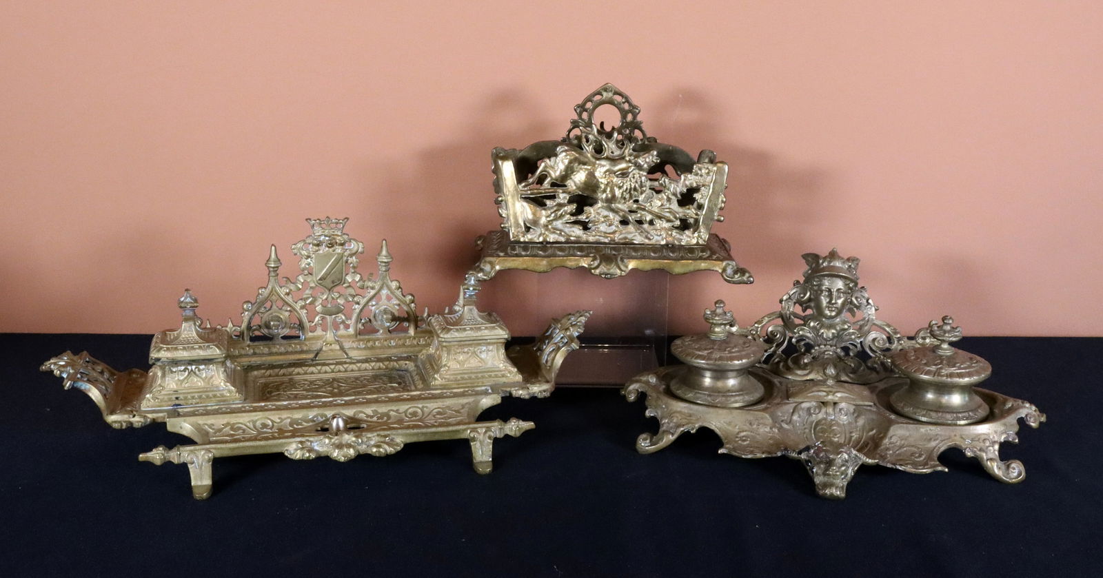 3 Brass Desk Items (1 of 3)