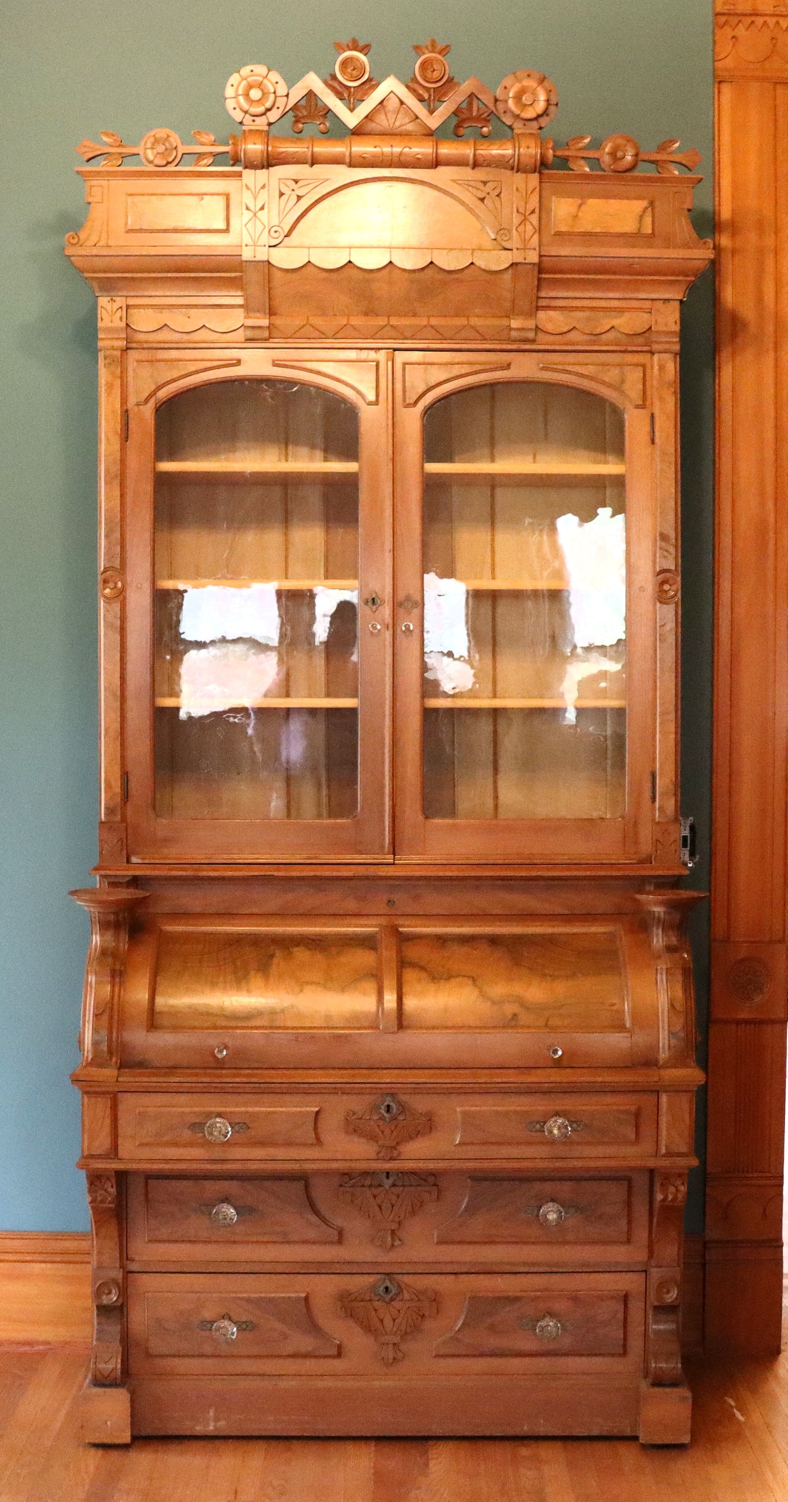 Victorian Roll Top Secretary (1 of 9)