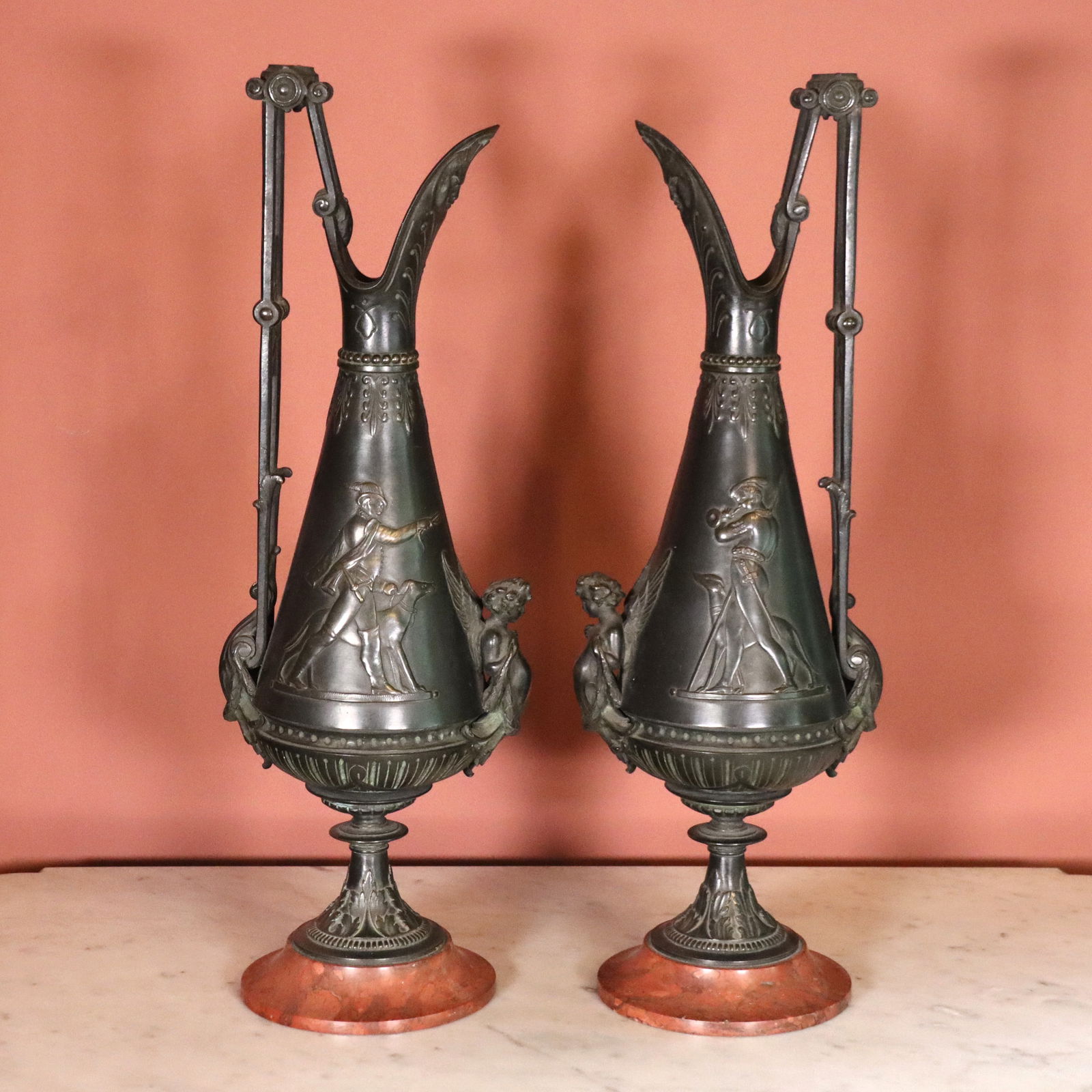 Pr Neoclassical Bronze Ewers (1 of 4)