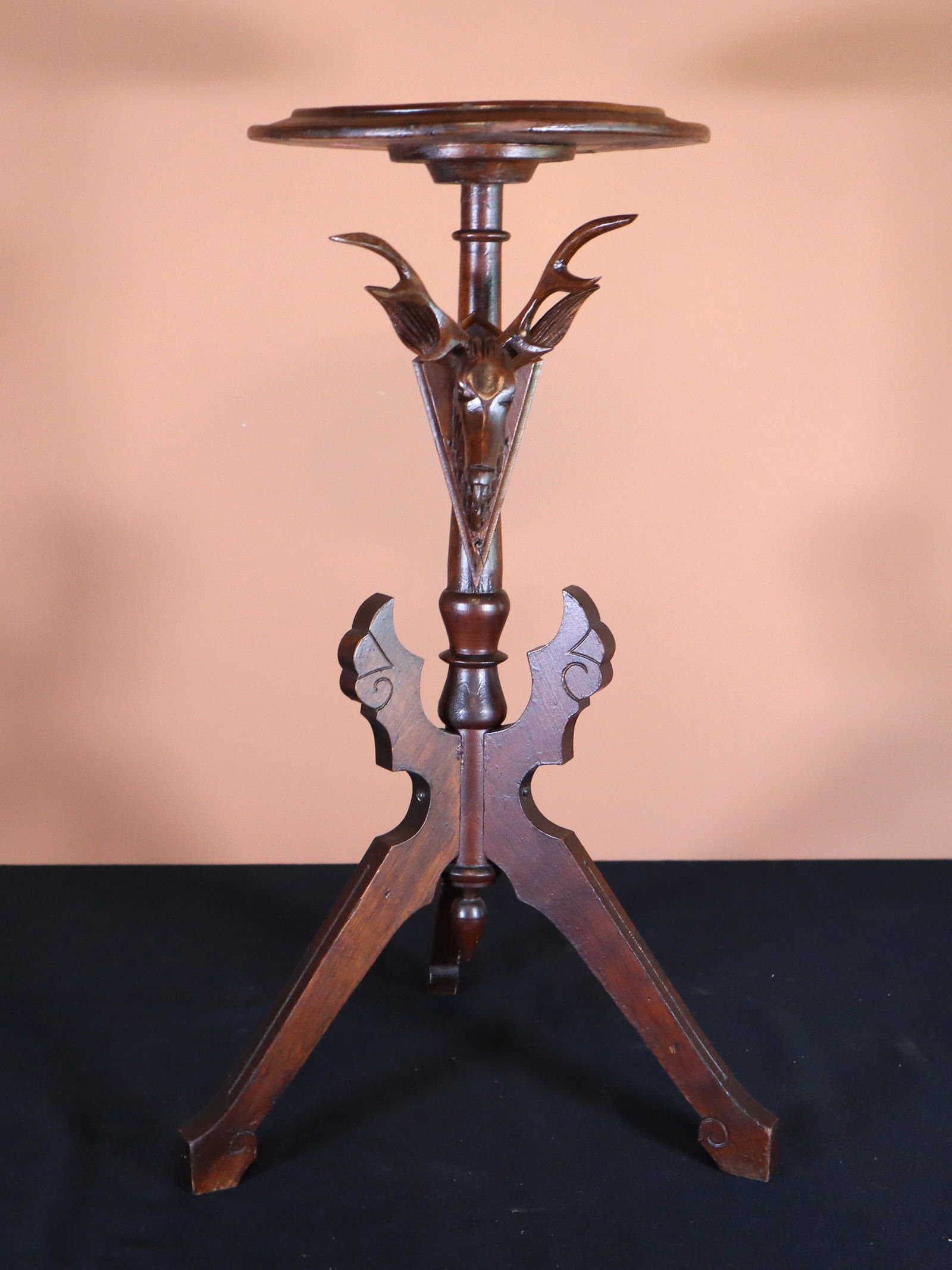 Victorian Carved Lamp Stand (1 of 5)