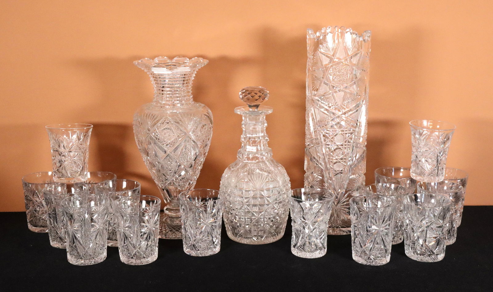 19 pc Cut Glass (1 of 1)
