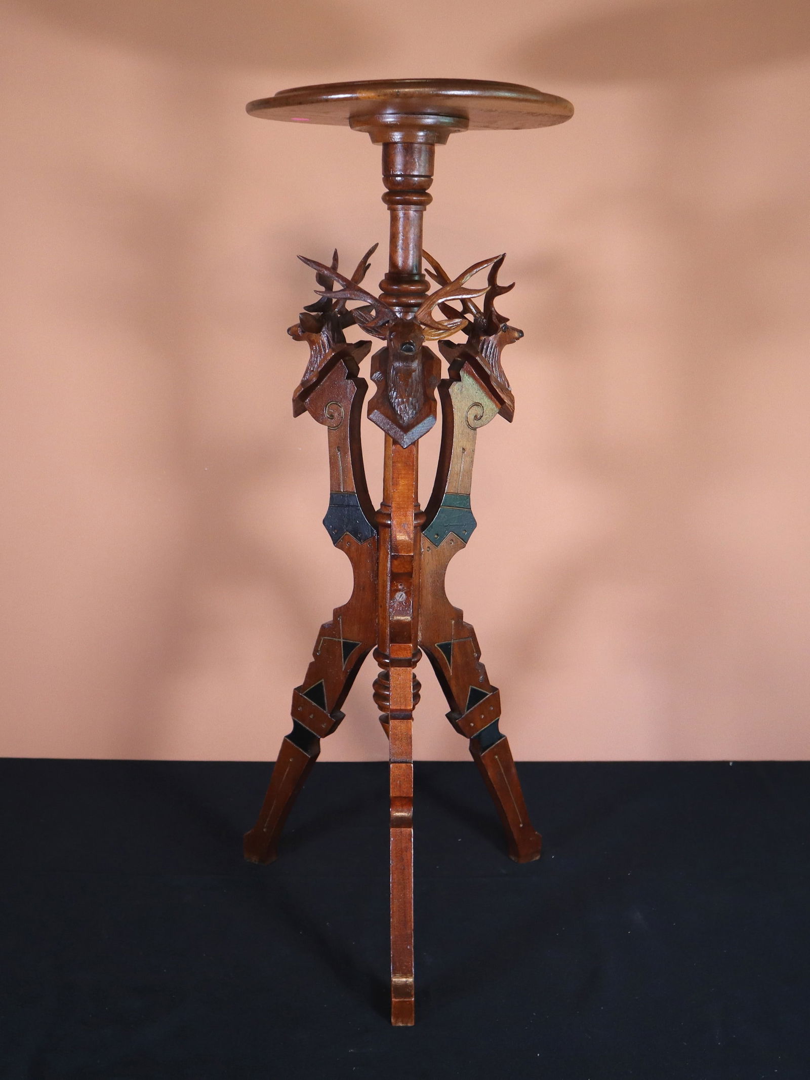 Victorian Carved Lamp Stand (1 of 5)