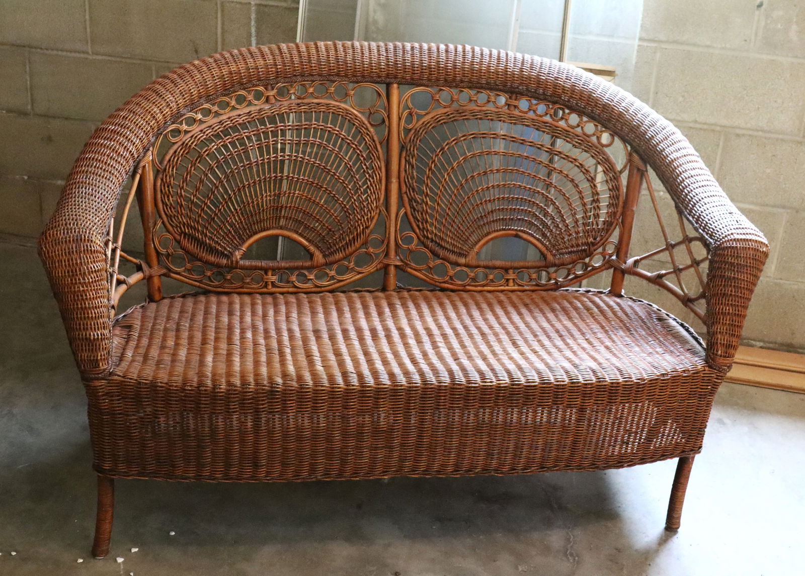 Rattan Loveseat (1 of 2)