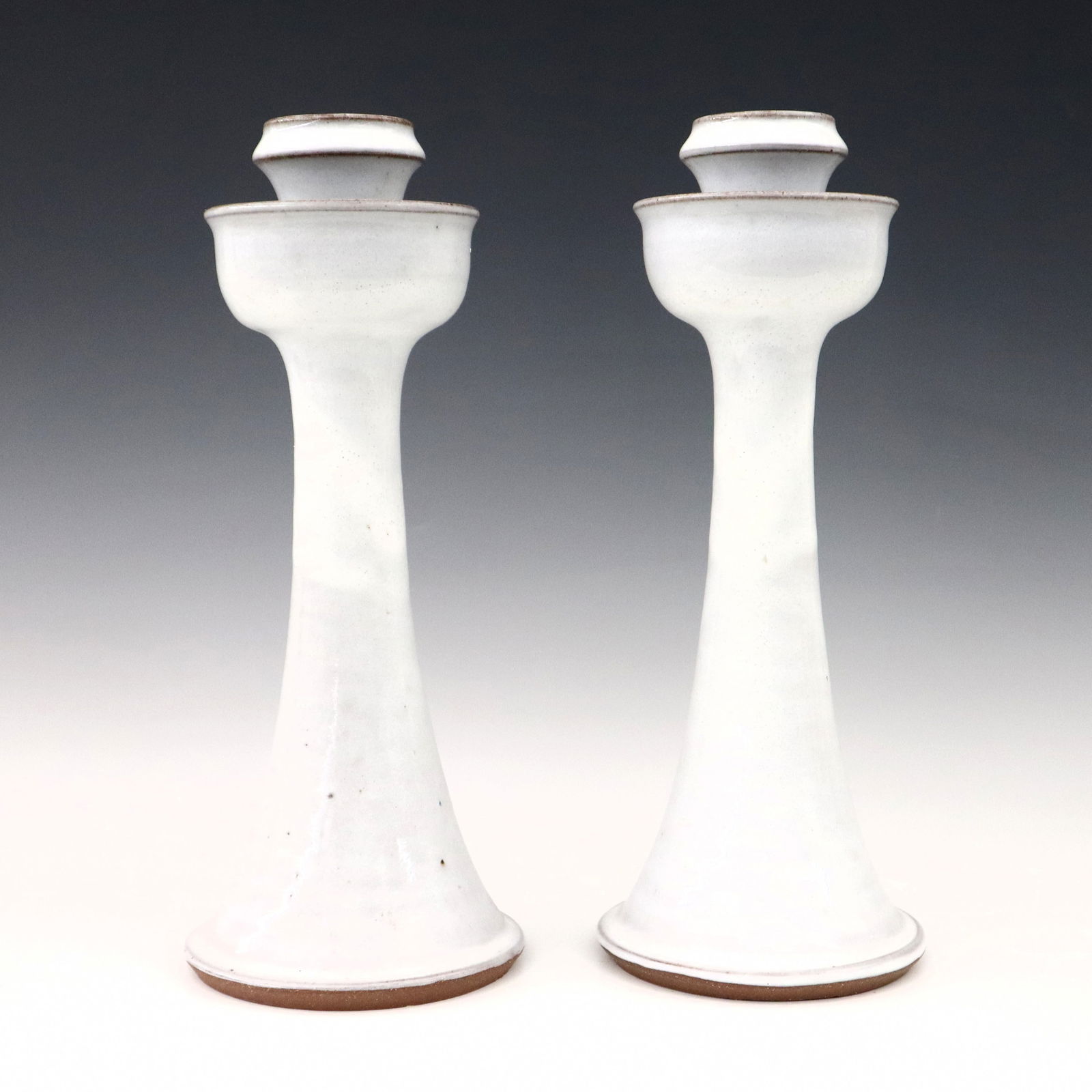Pr Jugtown Pottery Owens Candlesticks (1 of 4)