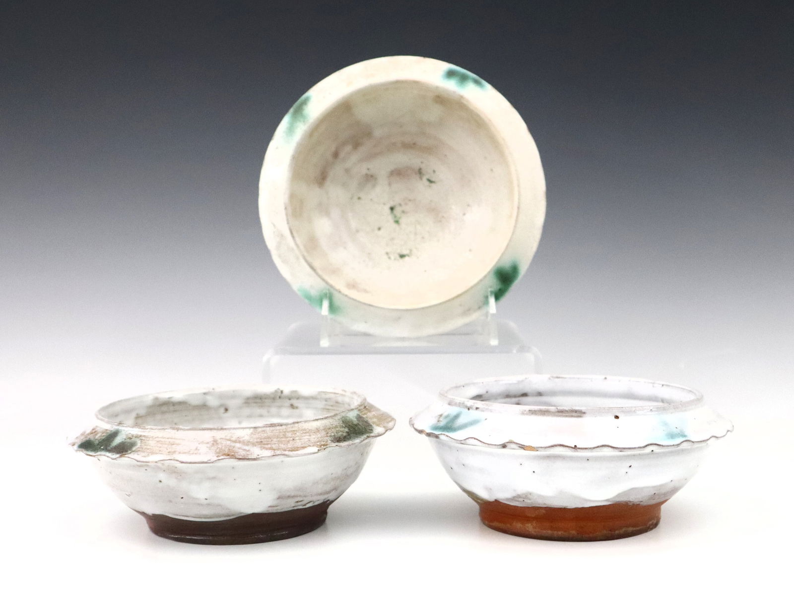 3 Jugtown Pottery Chinese White Bowls (1 of 3)