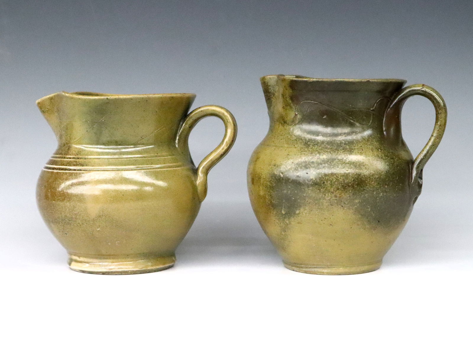 2 Jugtown Pottery Frogskin Pitchers (1 of 4)