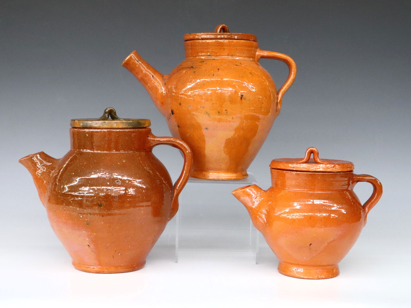 3 Jugtown Pottery Teapots (1 of 4)