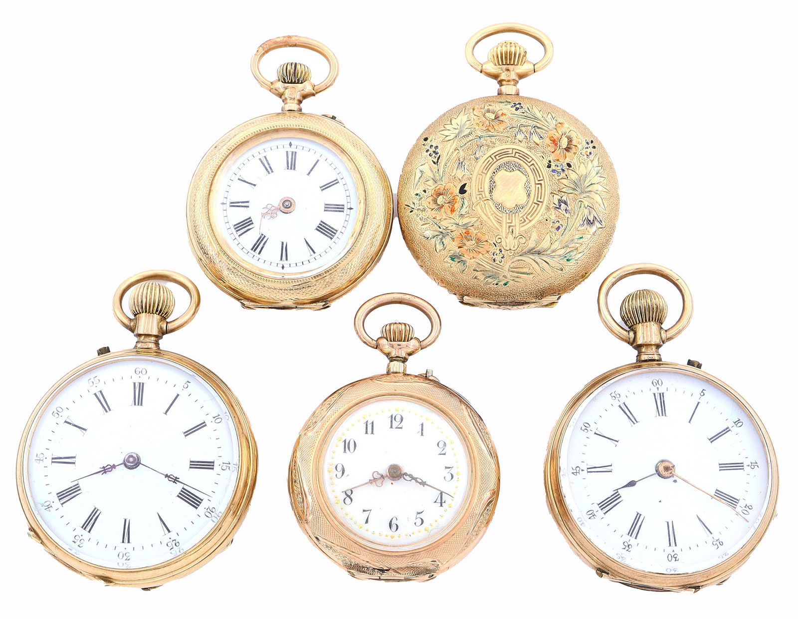 5 14k Gold Swiss Pendant Watches (1 of 4)