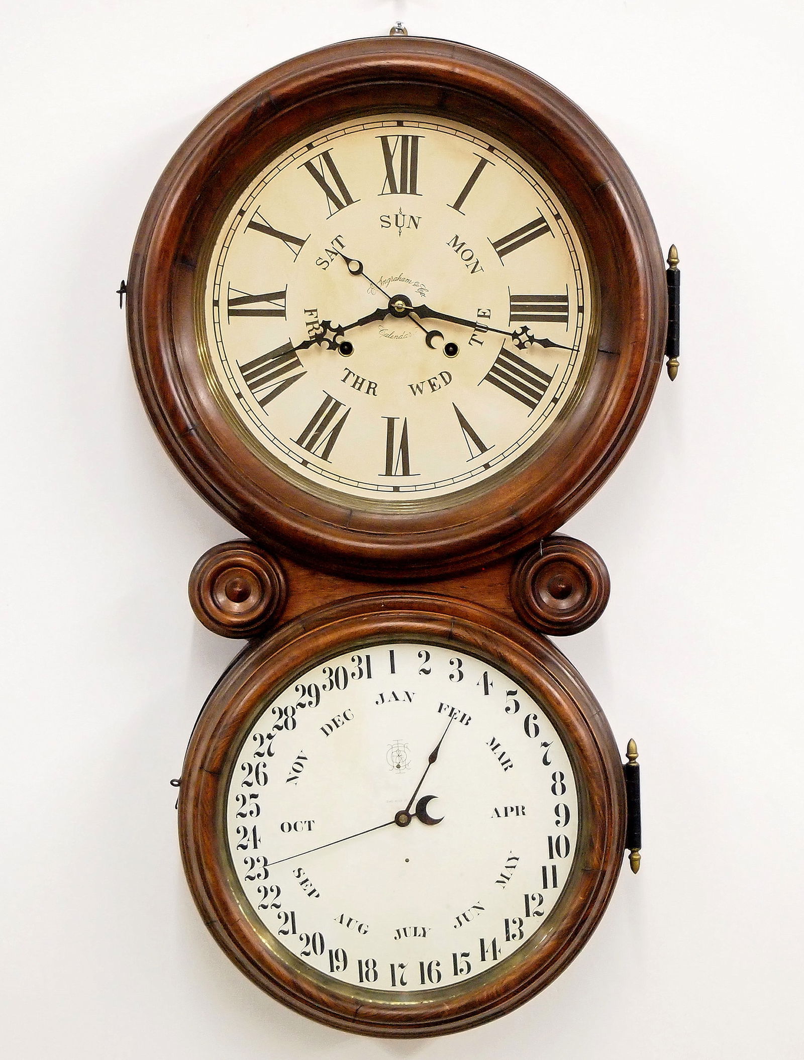 Ingraham Ionic Calendar Model Wall Clock (1 of 6)