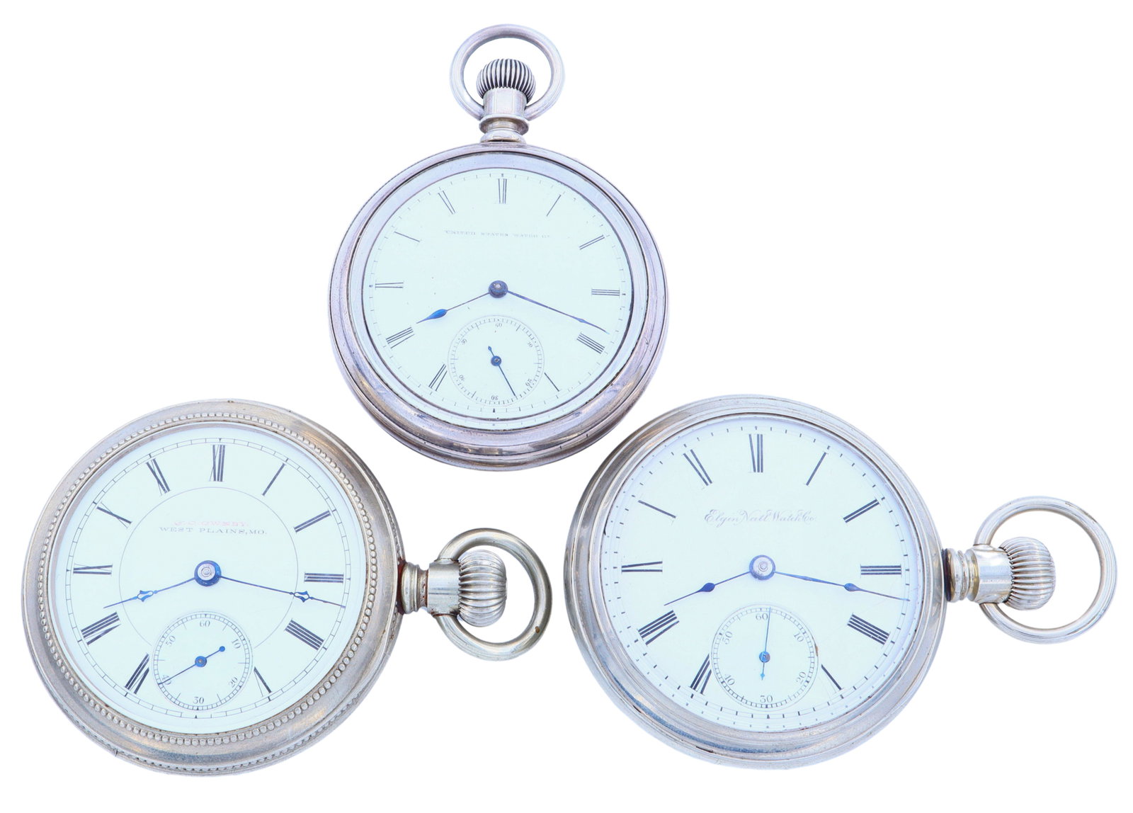 3 American Display Back Pocket Watches (1 of 3)