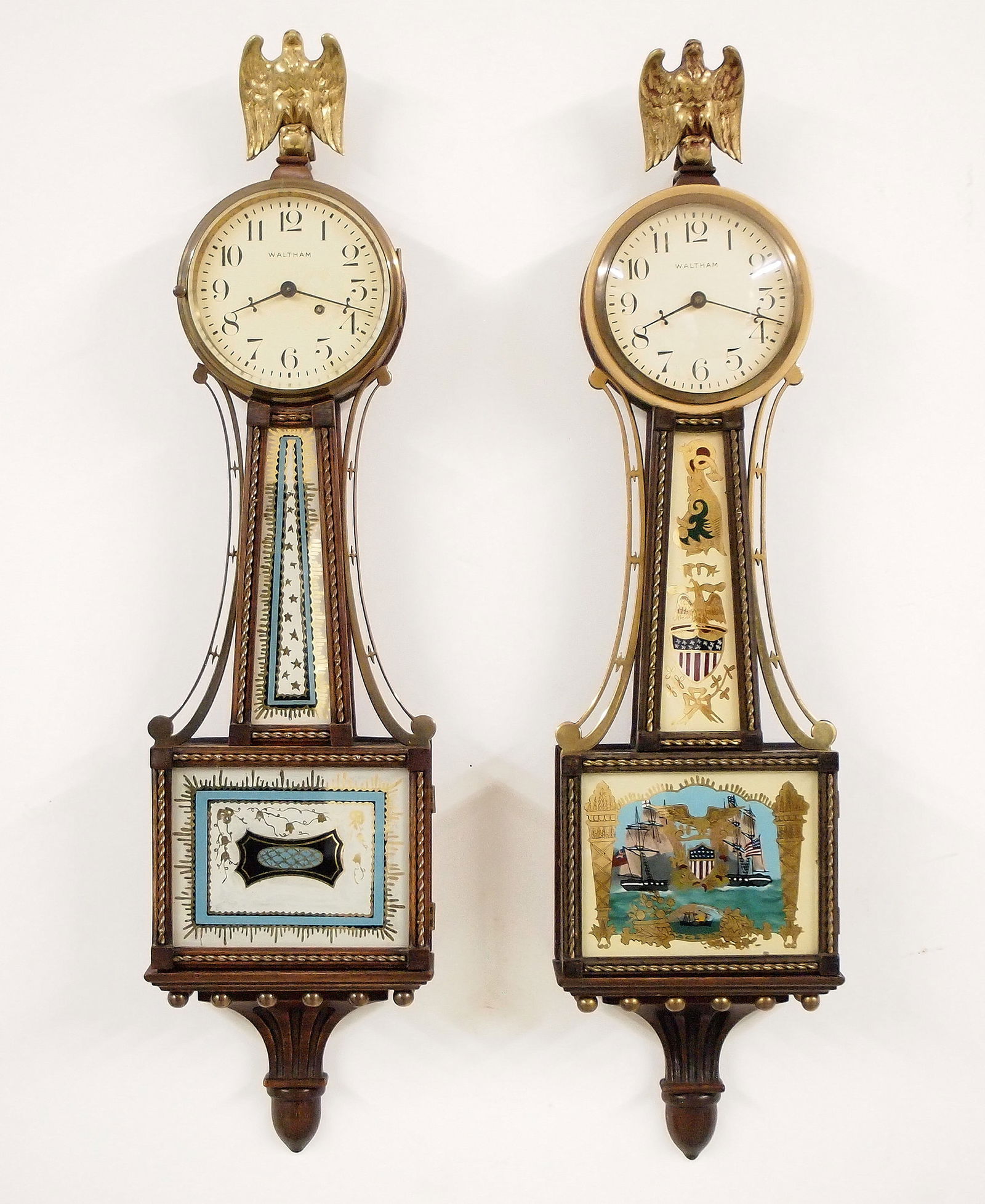 2 Waltham Mini Banjo Clocks (1 of 3)
