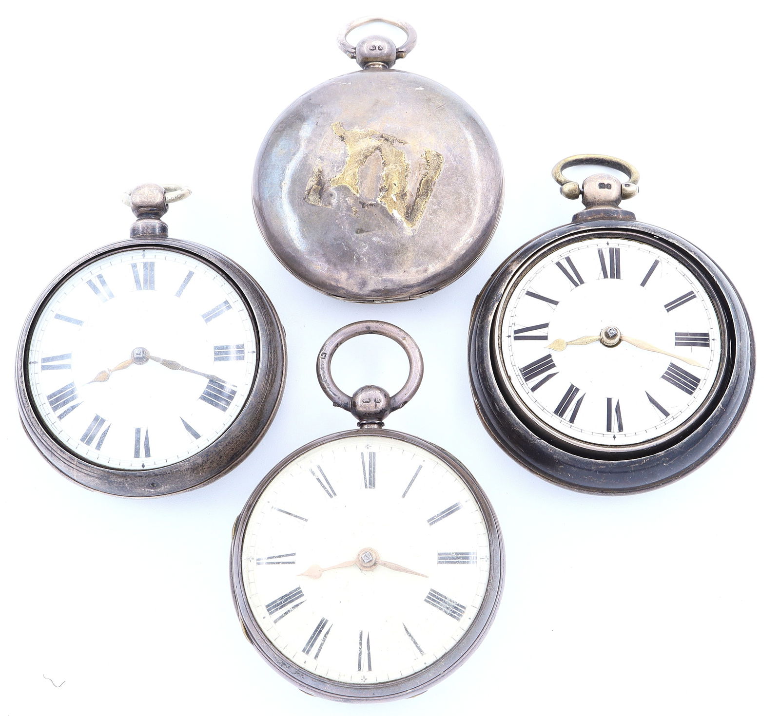 4 English Sterling Pocket Watches (1 of 4)
