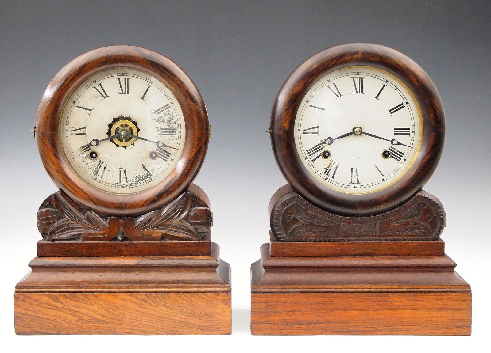 2 E N Welch Roman Model Shelf Clocks (1 of 5)
