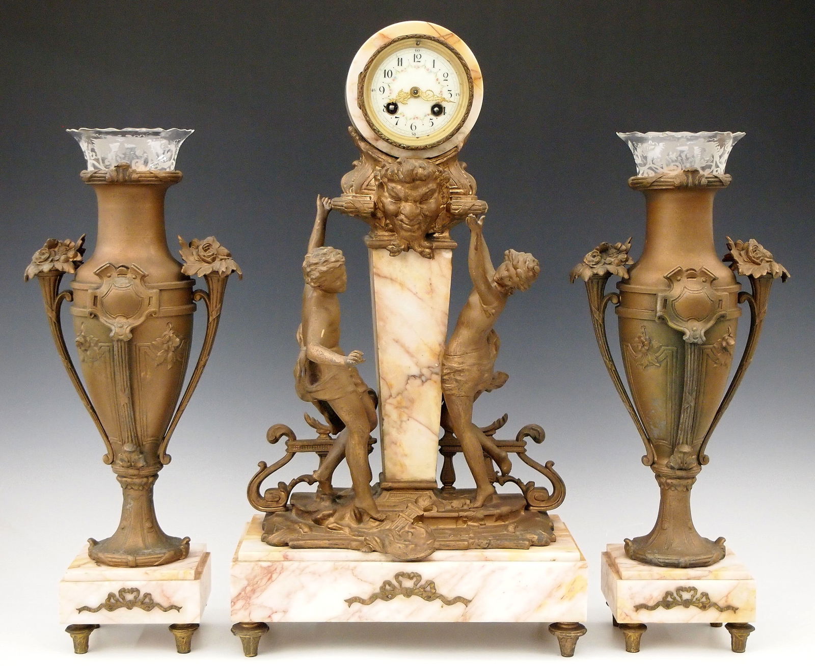 Japy Freres French Clock Set (1 of 7)