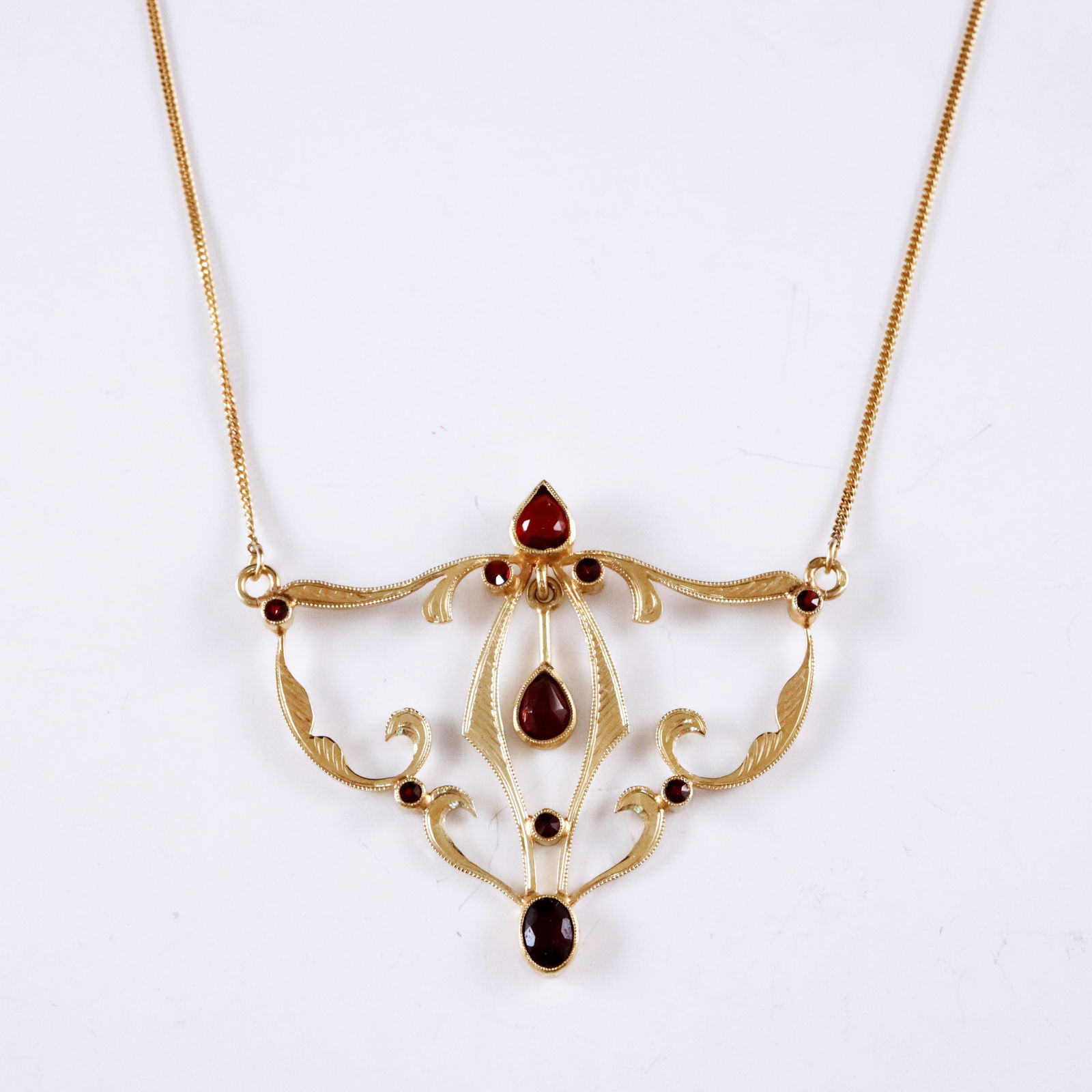 14k Gold & Garnet Necklace (1 of 2)