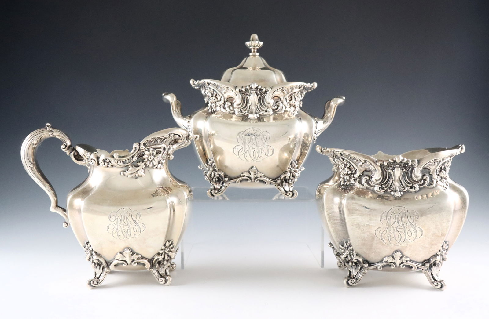 3 Sterling Tea Service Items (1 of 2)