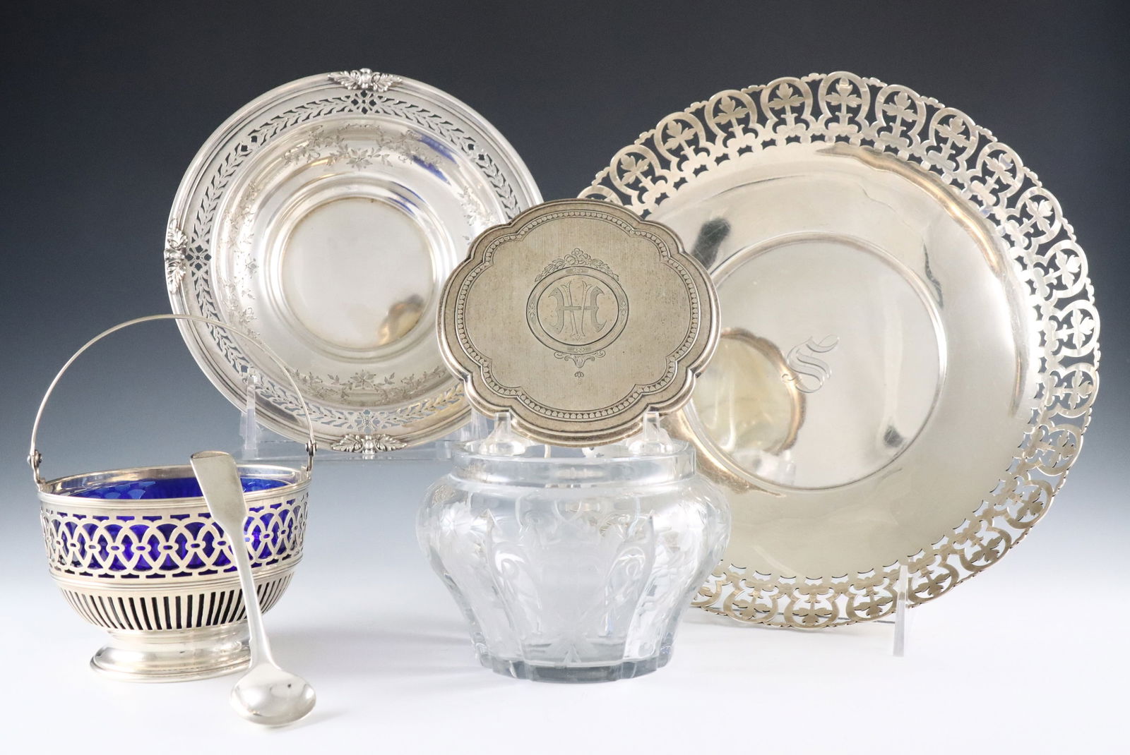 5 pc Sterling & Cut Glass (1 of 1)