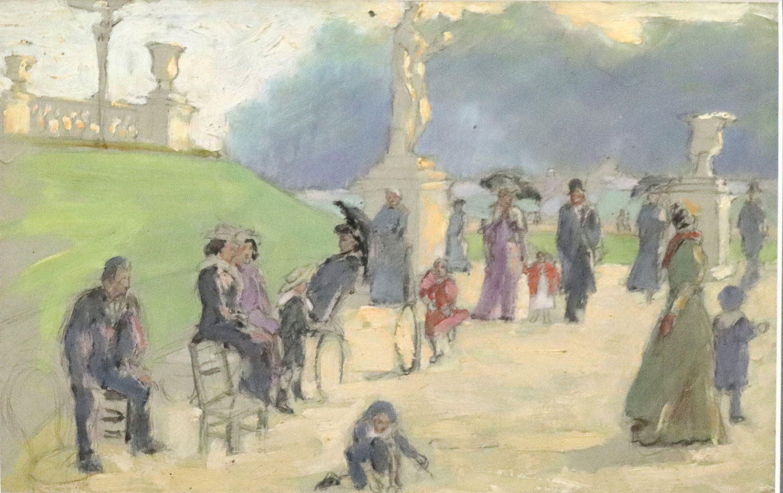 Attrib. C. Franklin Chamberlain Parisian Scene (1 of 4)