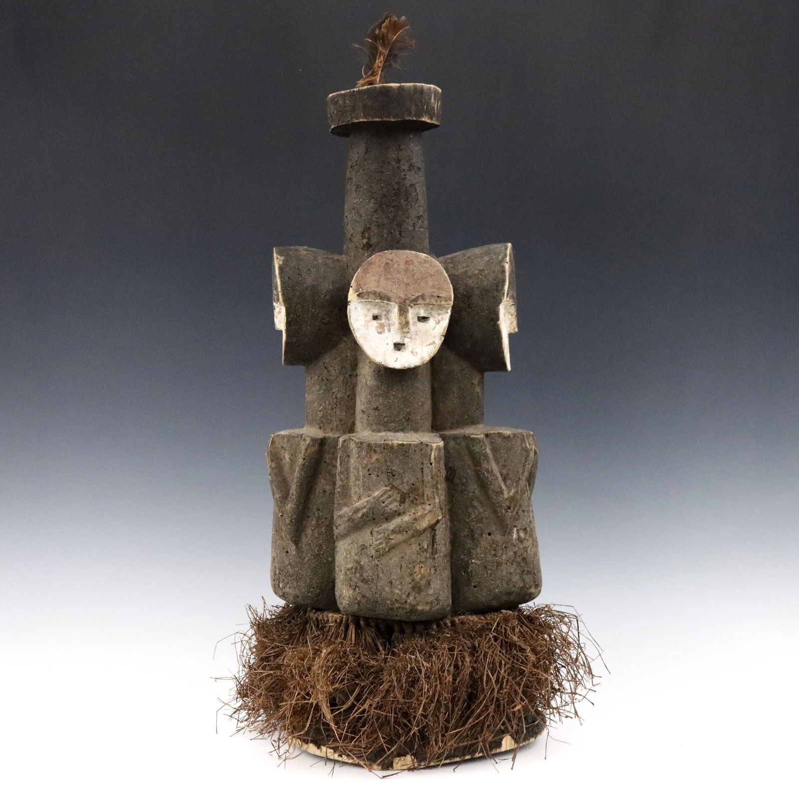 Congolese Carved Four Winds Figure (1 of 2)