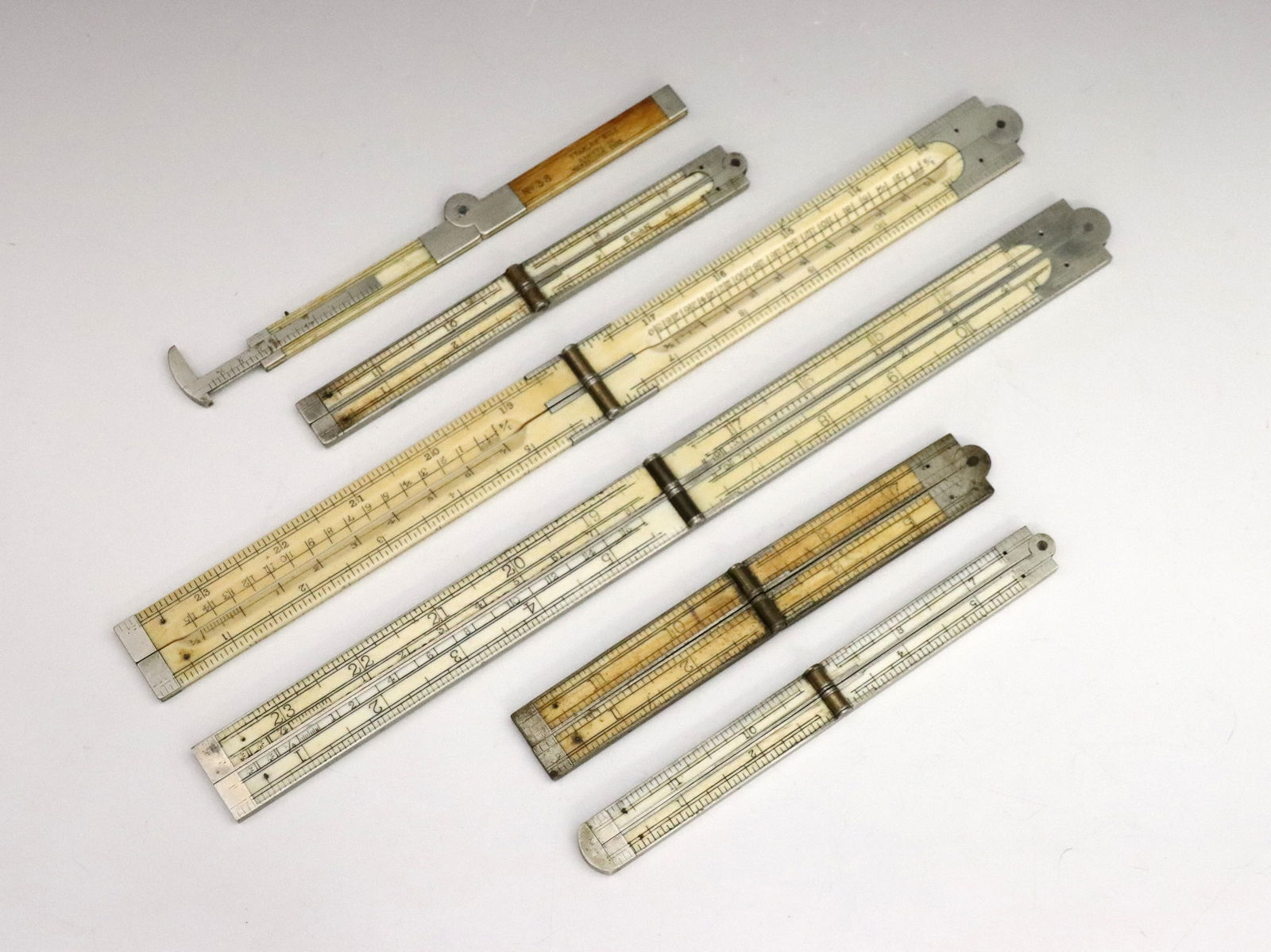 6 Victorian Ivory Rules (1 of 2)